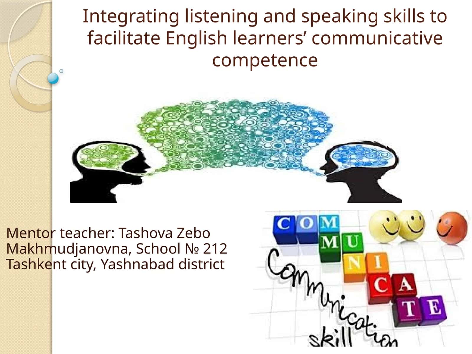 Integrating listening and speaking skills to facilitate English learners’ communicative competence