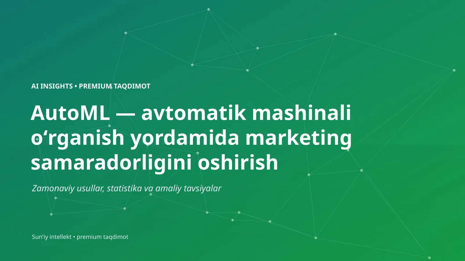 AI INSIGHTS • PREMIUM TAQDIMOT