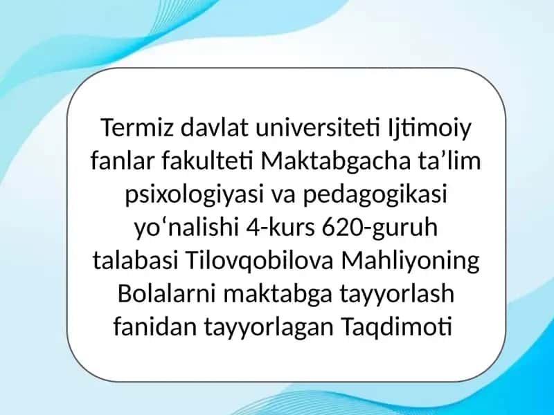 Ta’lim Rivojlandirish Jarayonida Bolalarga Individual Yondashishi Texnologiyasini Amalga Oshirish Uchun Psixologik – Pedagogik Sharoitlar