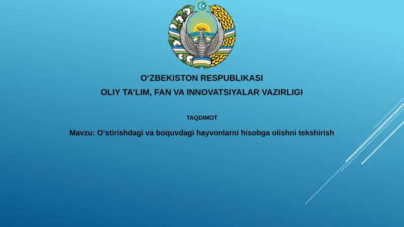 Chorvachilik va semirishdagi hayvonlarni hisobga olishning tеkshirish va audit qilishni muhokamа qilish