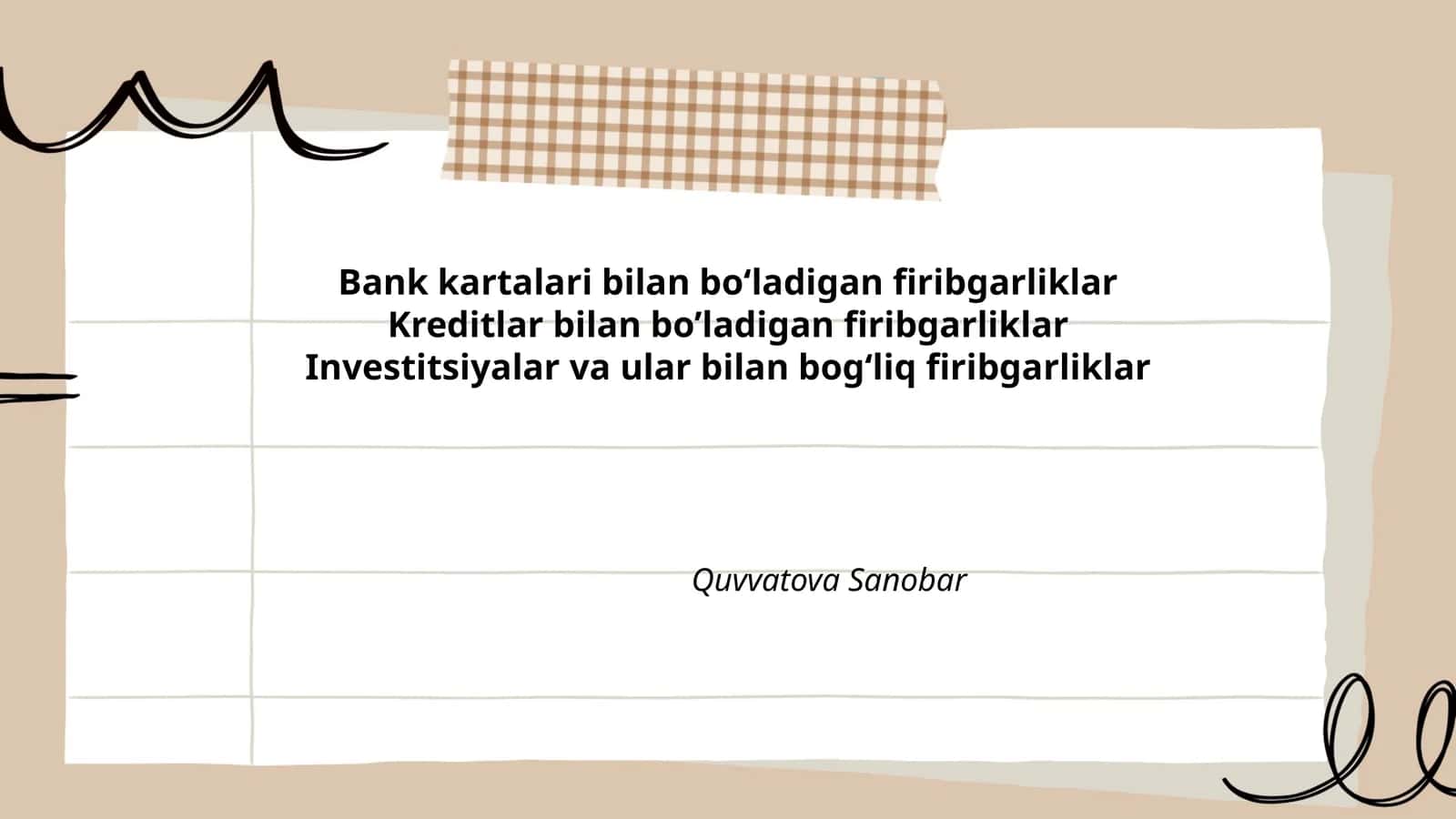 Bank kartalari bilan bo‘ladigan firibgarliklar