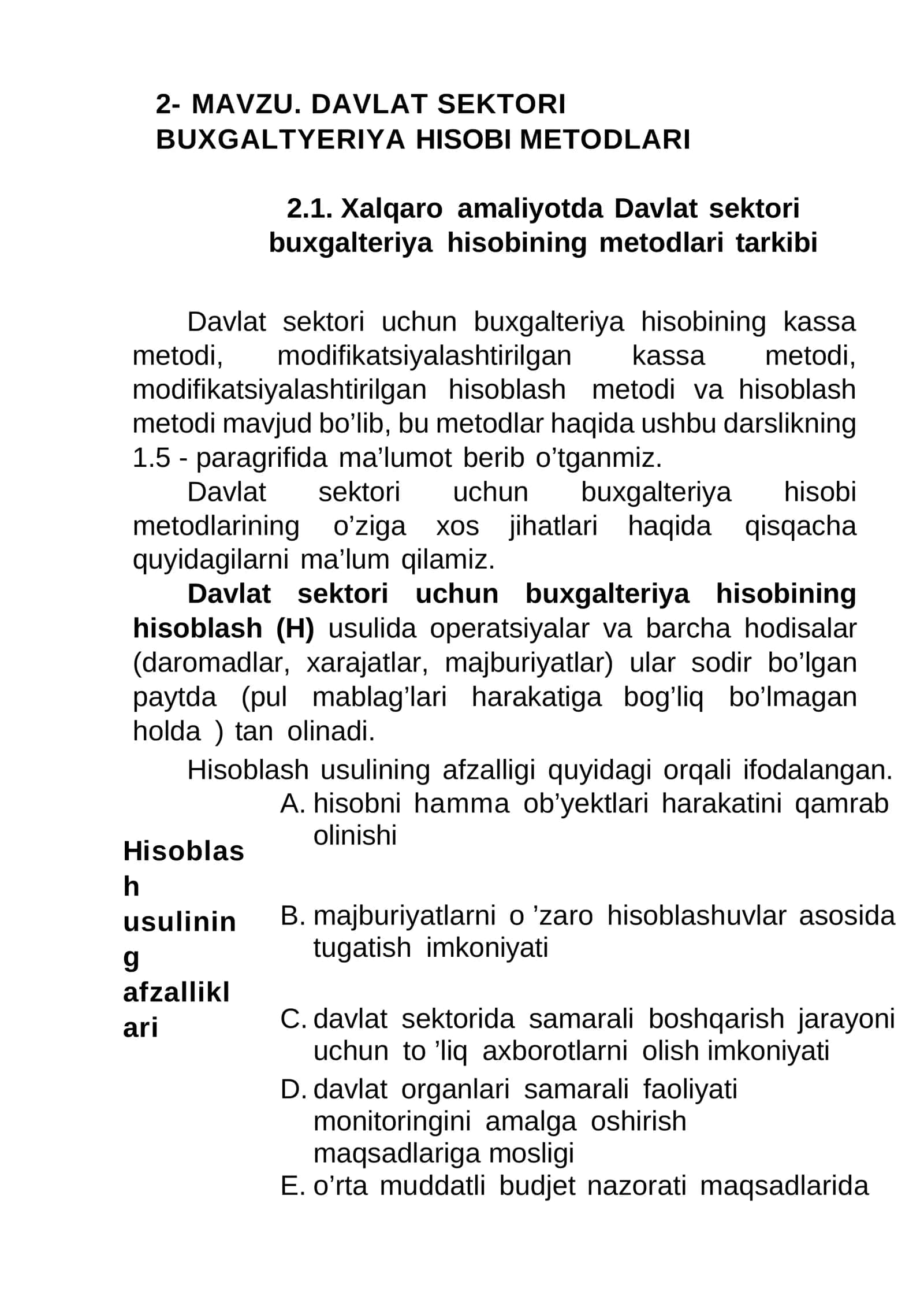 Davlat sektori buxgalteriya hisobi