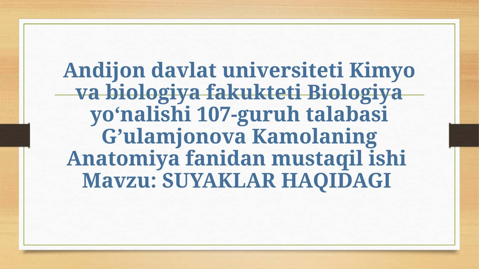 Suyaklar haqida
