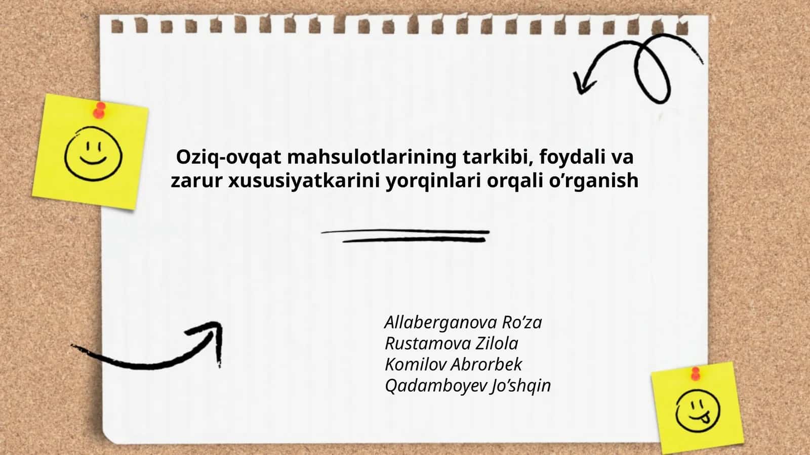 Oziq-ovqat mahsulotlarining tarkibi