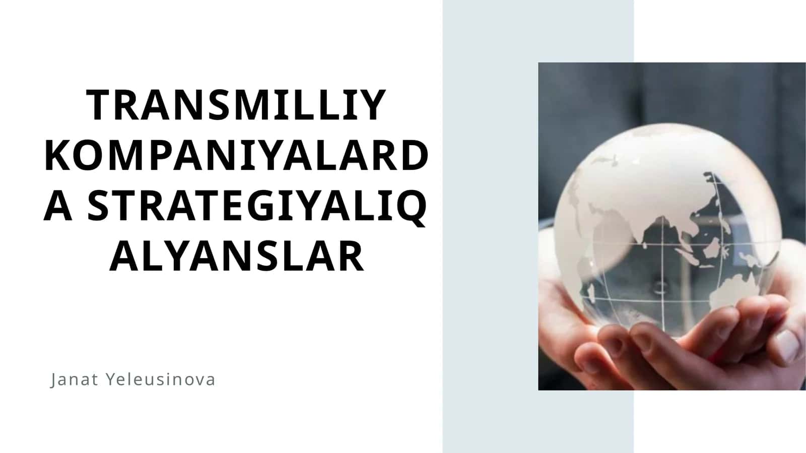 Transmilliy kompaniyalarda strategiyalıq alyanslar