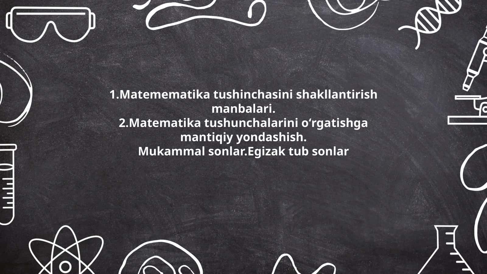 Matematika tushinchasini shakllantirish manbalari