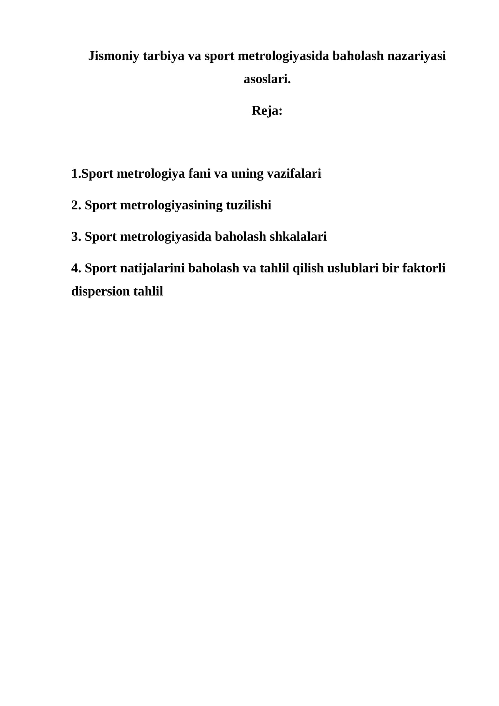 Sport metrologiyasi