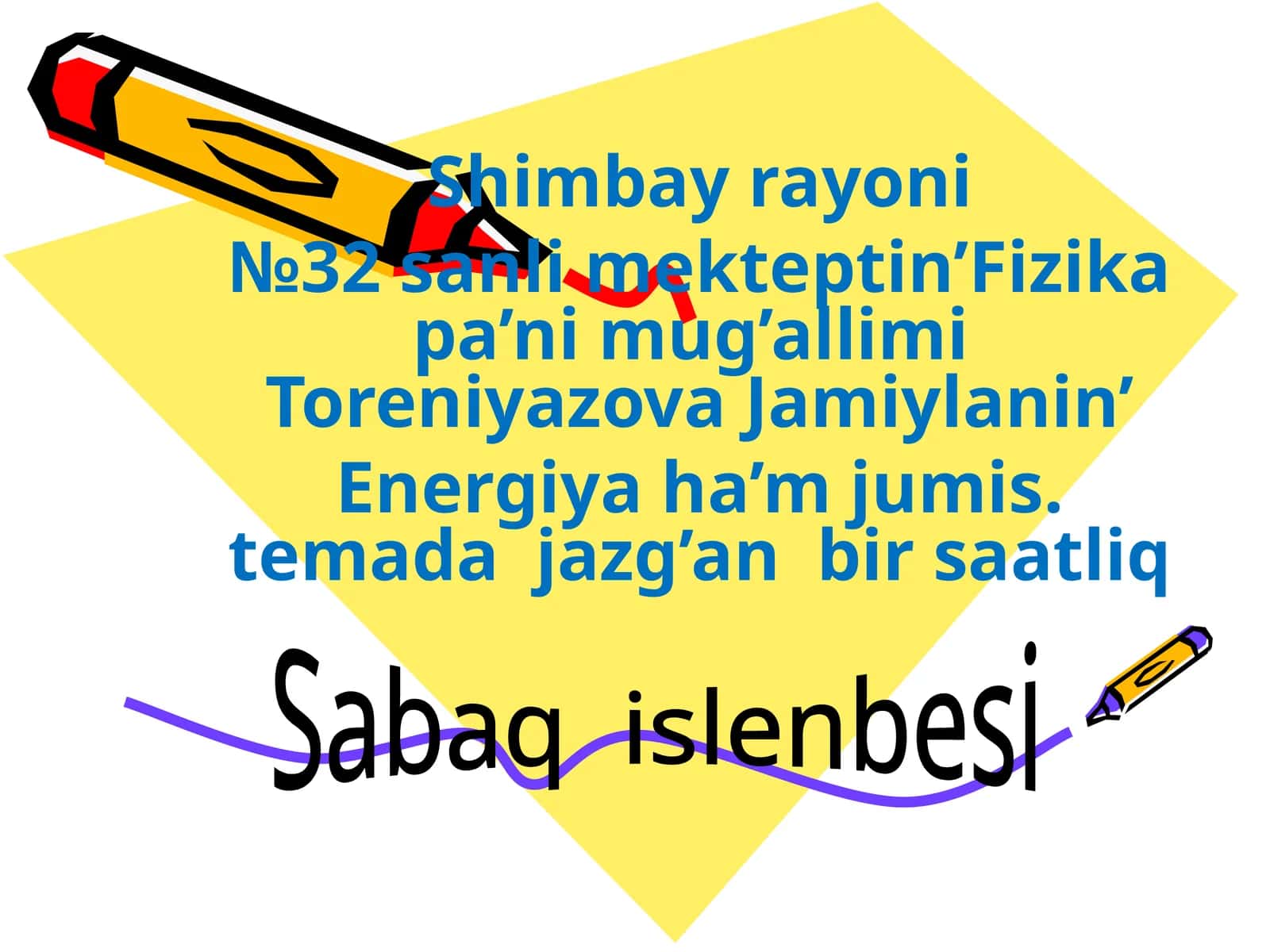 Energiya ha’m jumis
