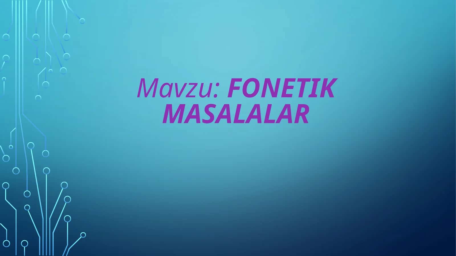 Fonetik masalalar