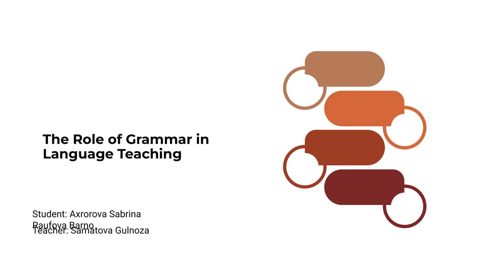 The Role of Grammar in Language Teaching