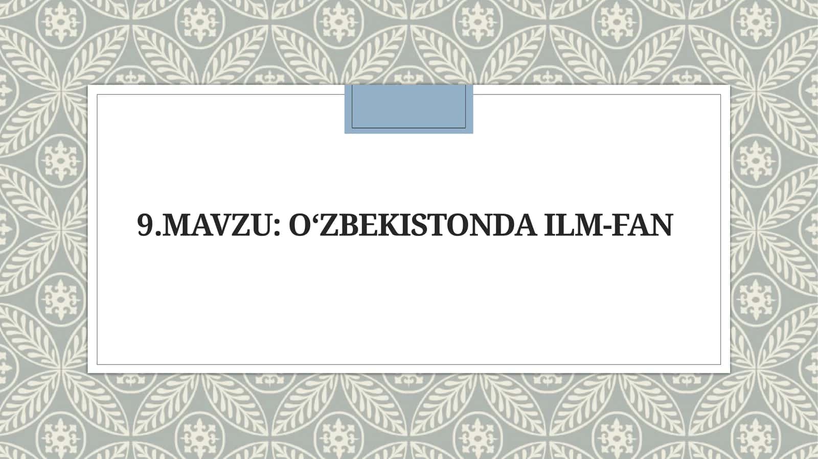 O‘zbekiston dailm-fan