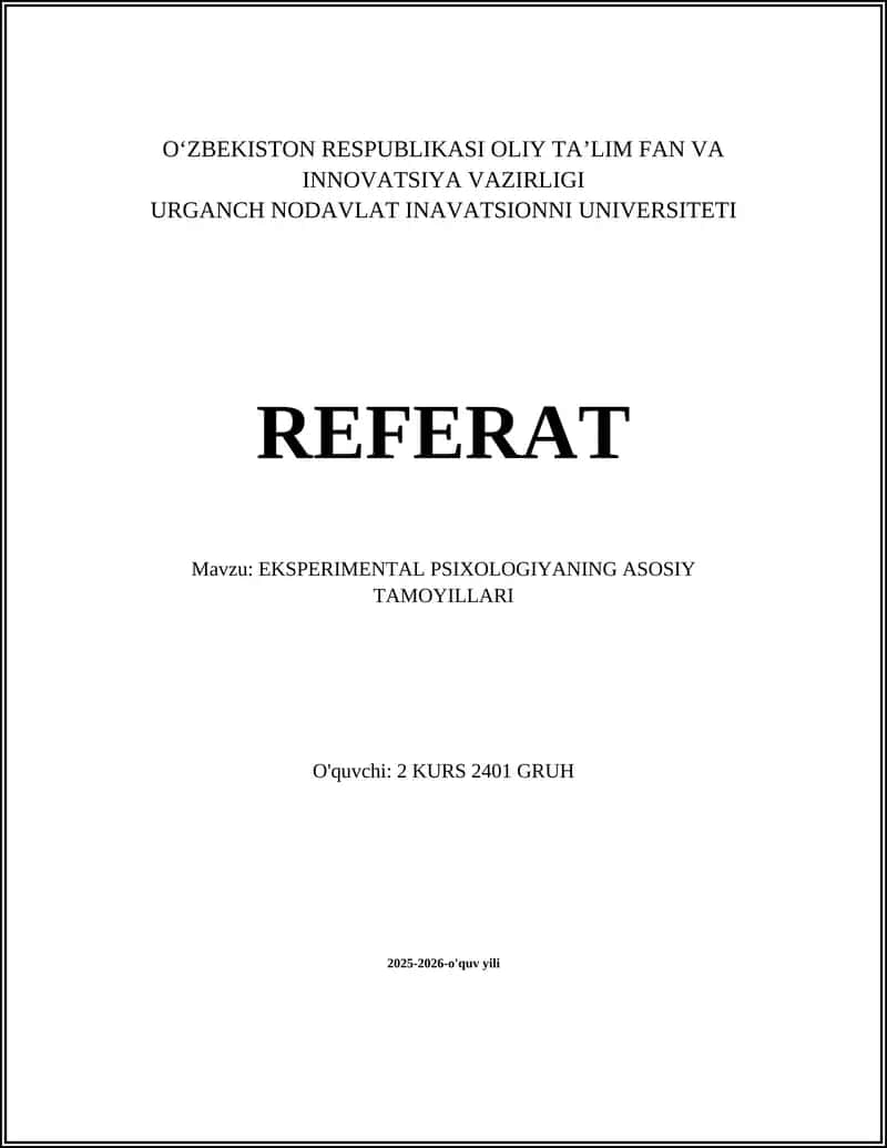Eksperimental Psixologiya