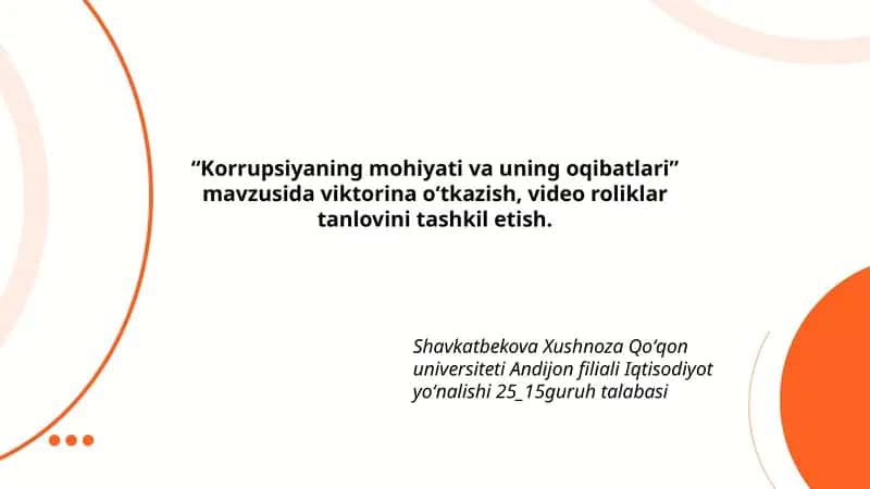 Korrupsiyaning mohiyati va uning oqibatlari