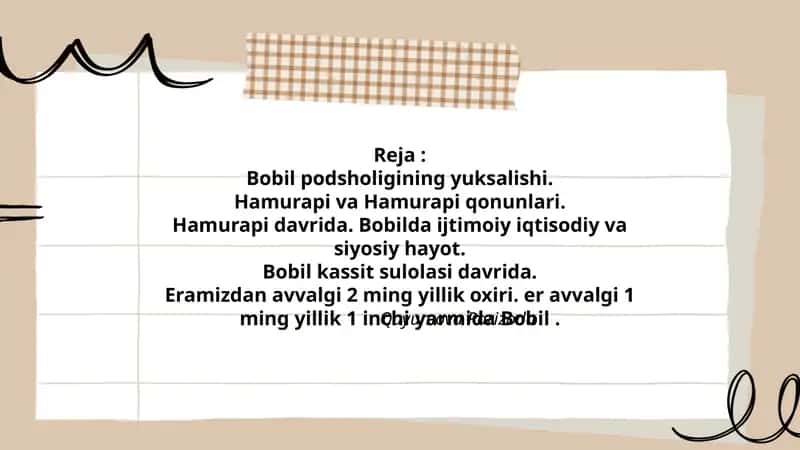 Bobil podsholigining yuksalishi