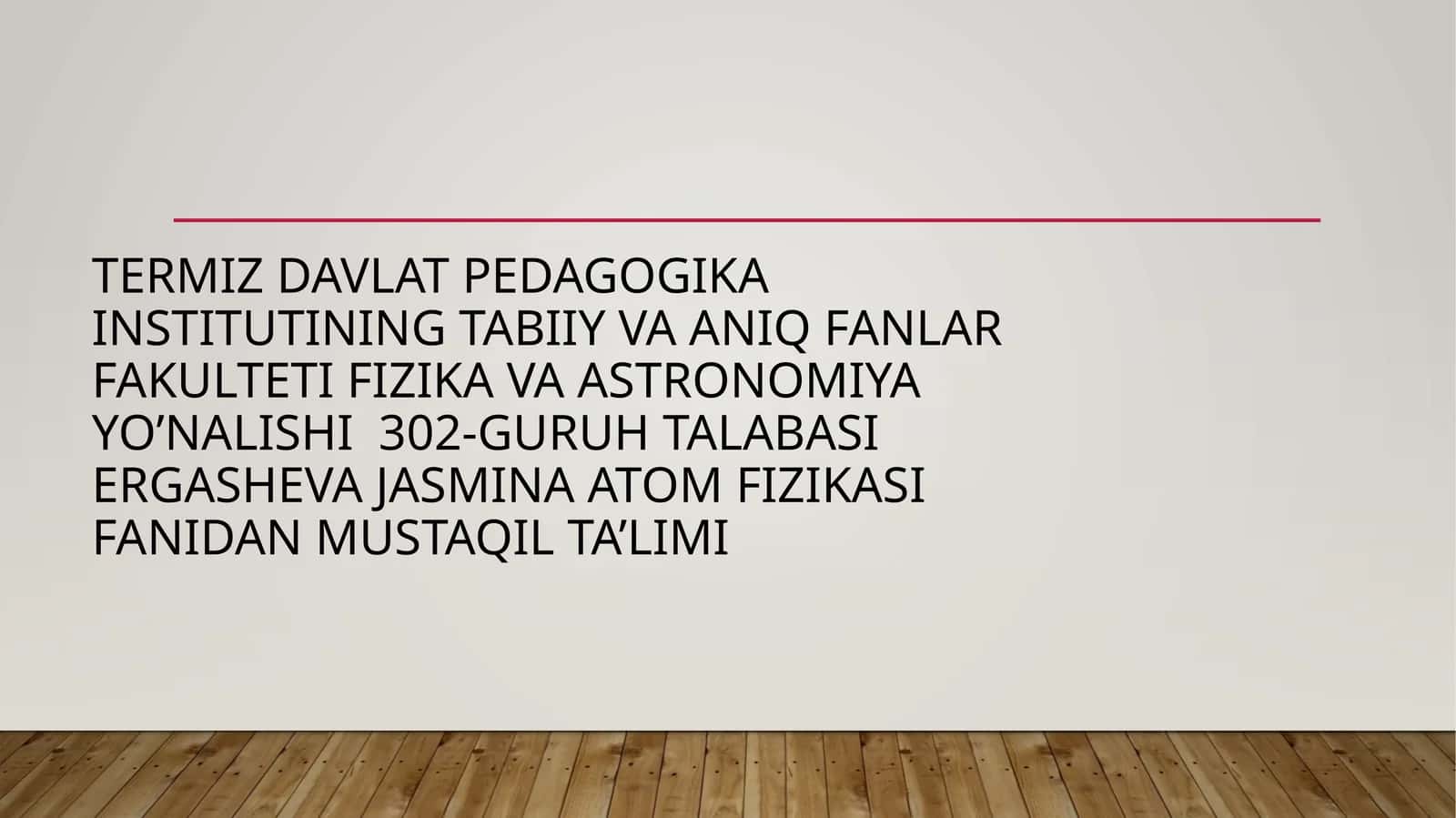 Vodorod atomining bor nazariyasi