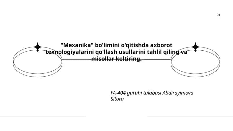 Interaktiv simulatsiyalar va animatsiyalar yordamida mexanika darslarini o'tkazish