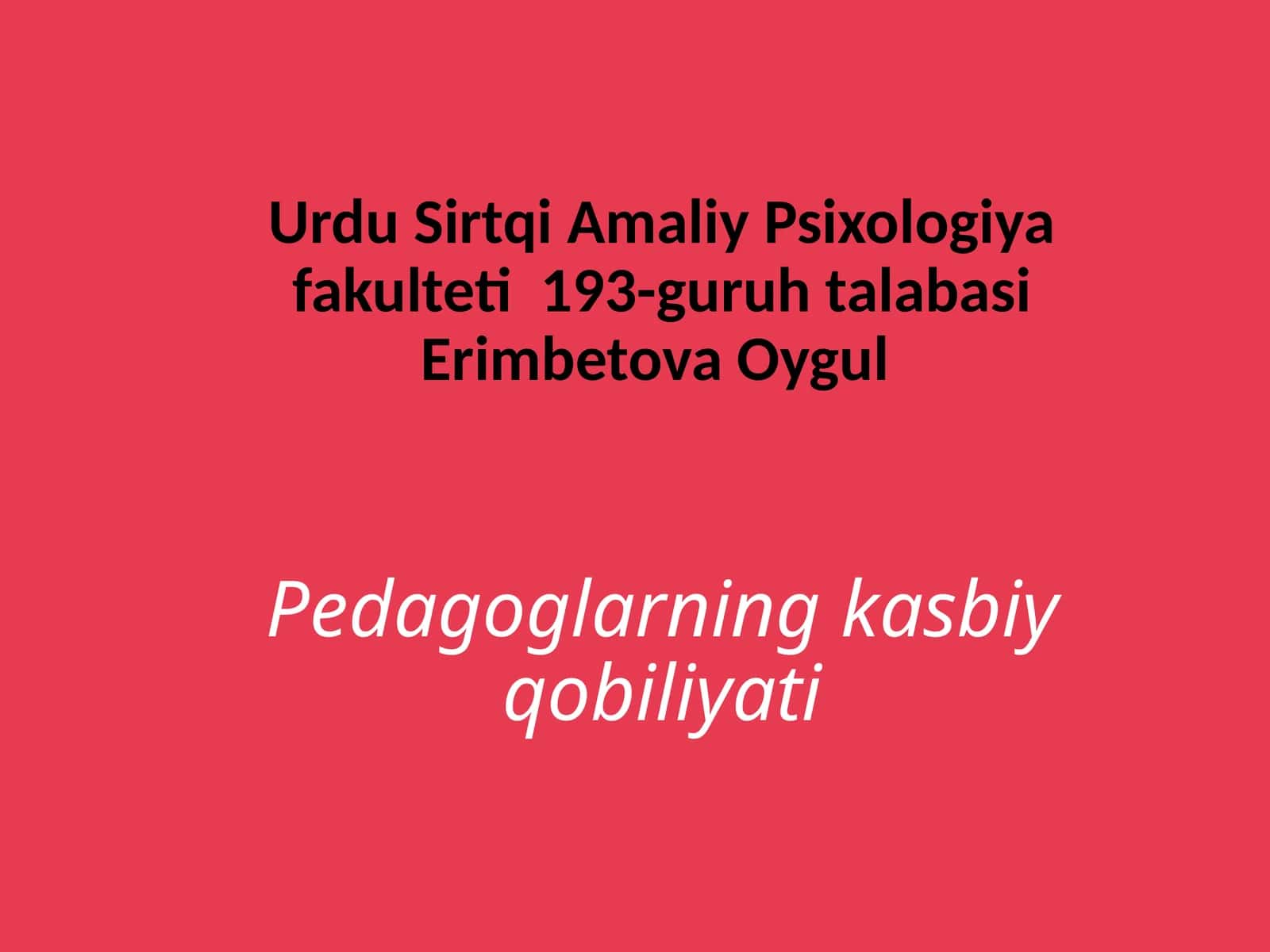 Pedagoglarningkasbiyqobiliyati