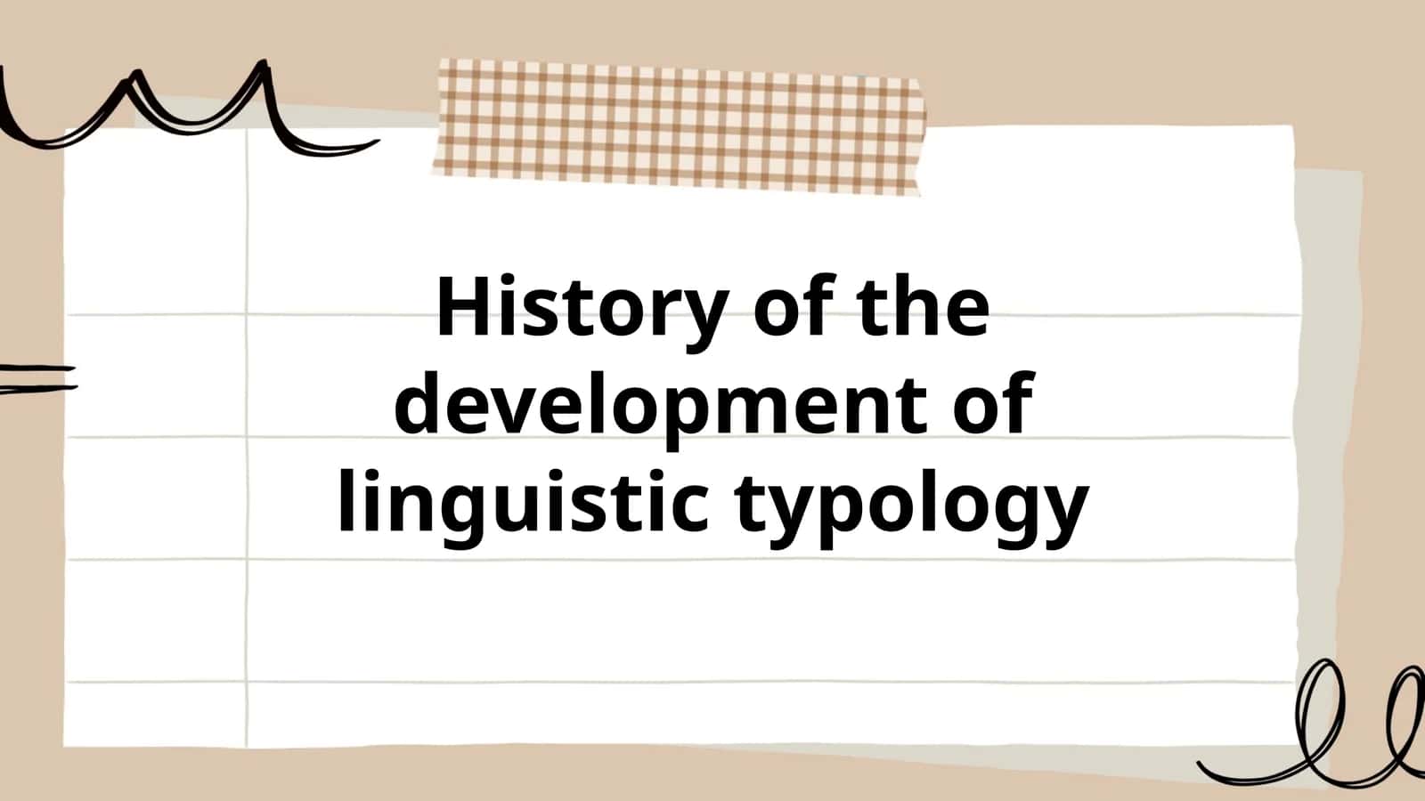History of the development of linguistic typology