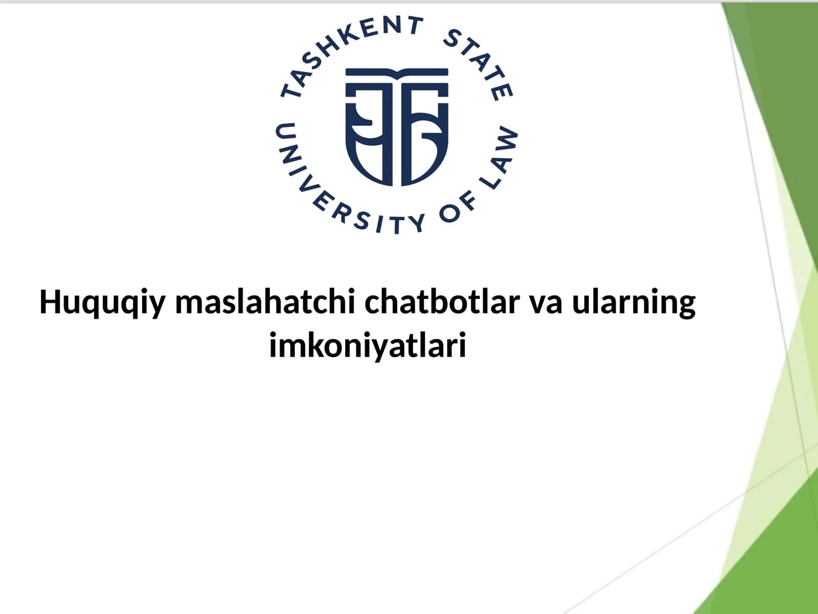 Huquqiy maslahatchi chat botlar va ularning imkoniyatlari