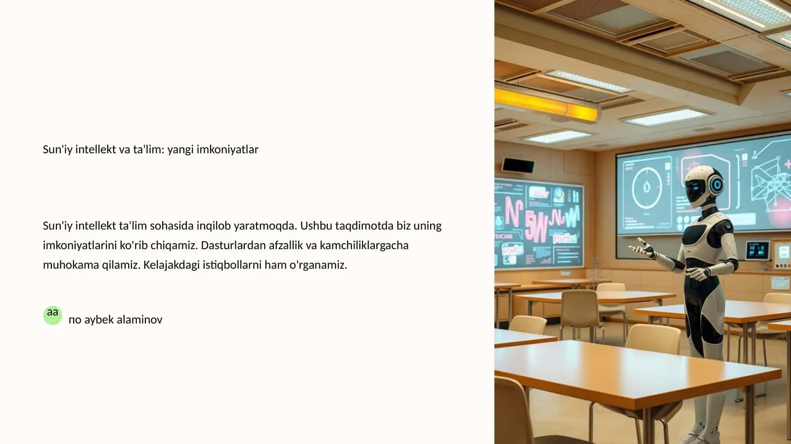Sun'iy intellekt va ta'lim: yangi imkoniyatlar