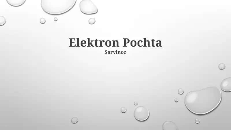 Elektron Pochta