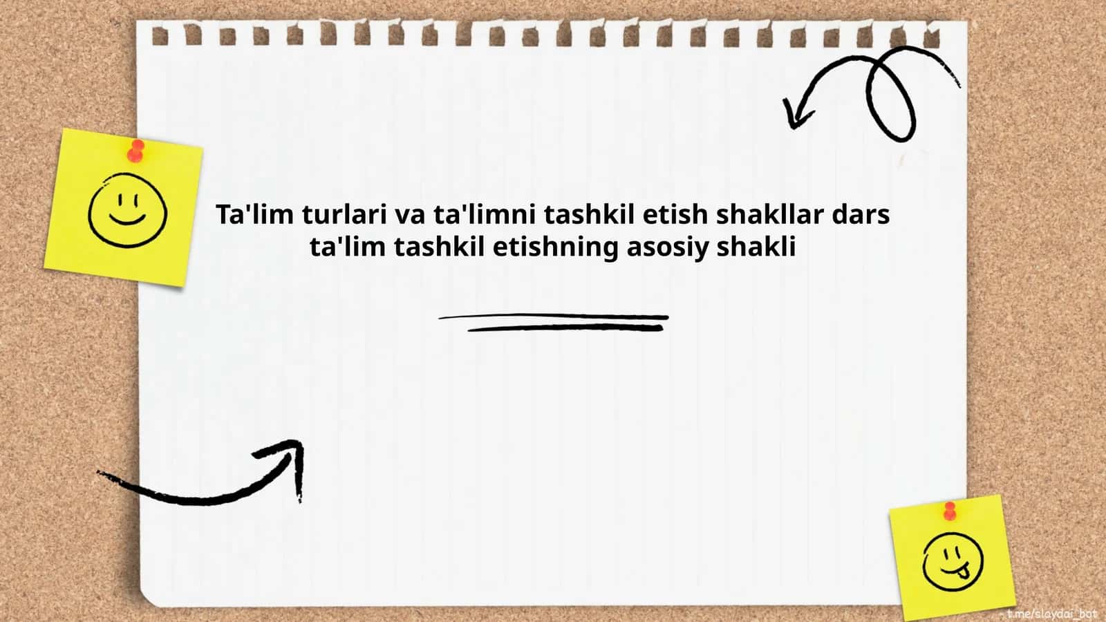 Ta'lim turlari va ta'limni tashkil etish shakllar