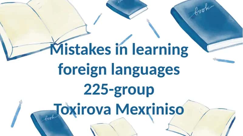Mistakes in learning foreign languages