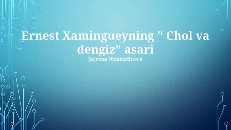"Chol va dengiz"