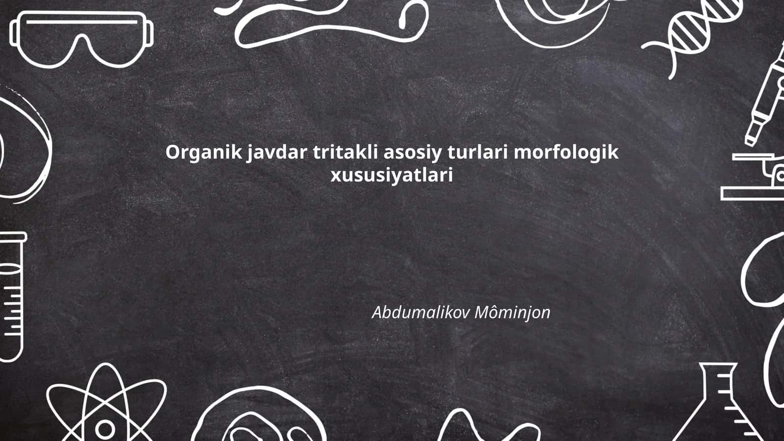Organik javdar tritakli asosiy turlari morfologik xususiyatlari