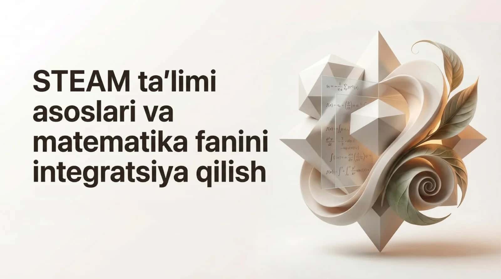 STEAM ta'limi asoslari va matematika fanini integratsiya