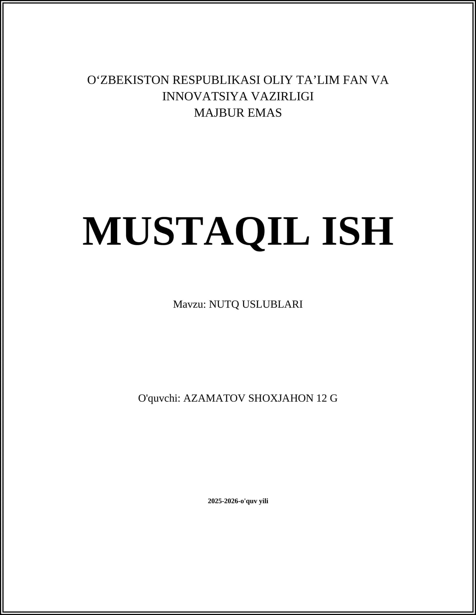 NUTQ USLUBLARI