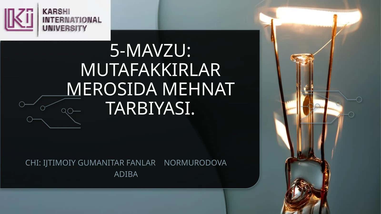 Mutafakkirlar merosida mehnat tarbiyasi