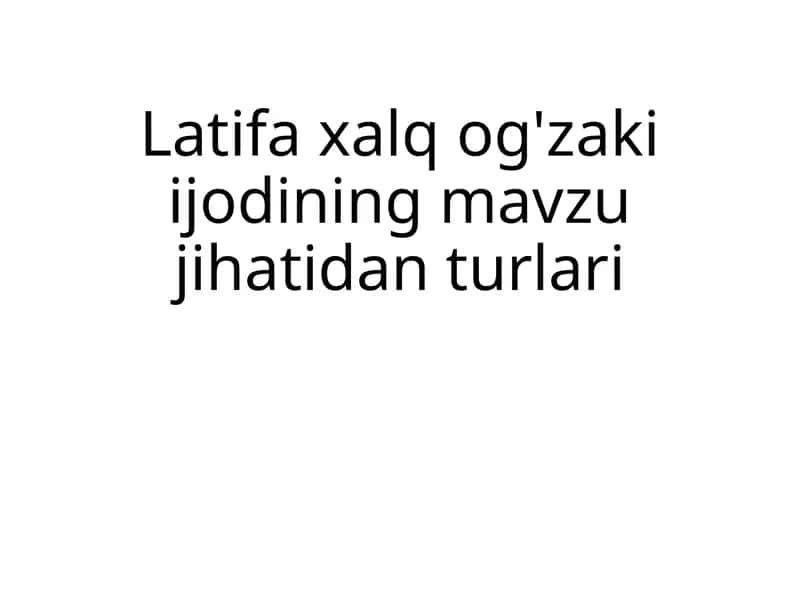 Latifalar