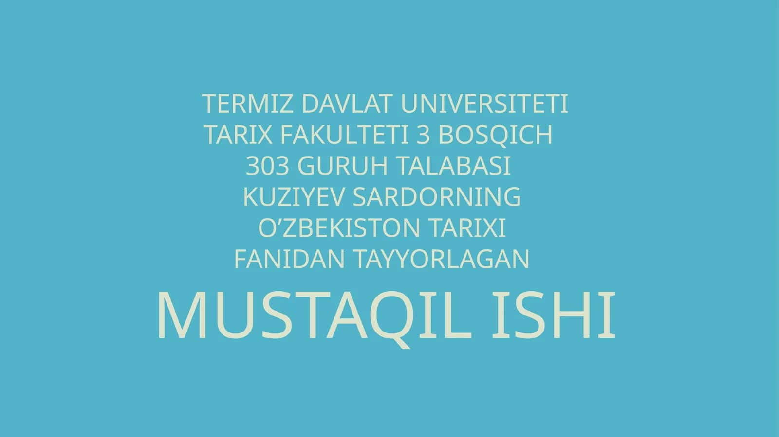 SHO'ROI ISLOMNING TUZILISHI VA UNING FAOLIYATI
