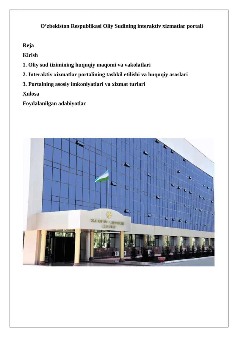 Oliy sud interaktiv xizmatlar portal