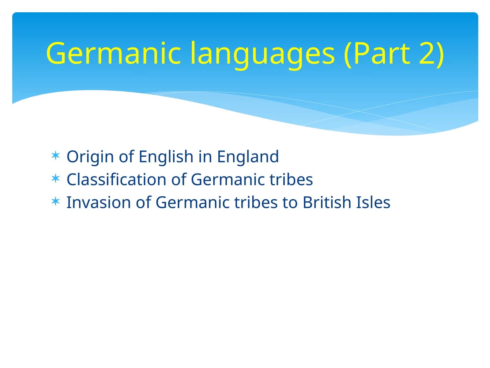 Origin of English in England