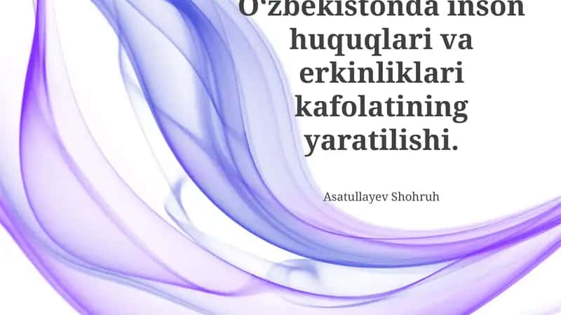 O'zbekistonda Inson Huquq va Erkinliklarini Kafolatlashning Tarixiy Asoslari