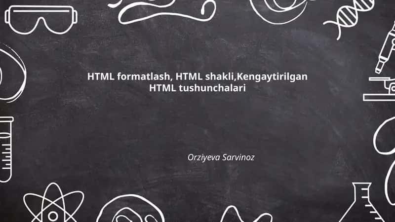 HTML formatlash asoslari