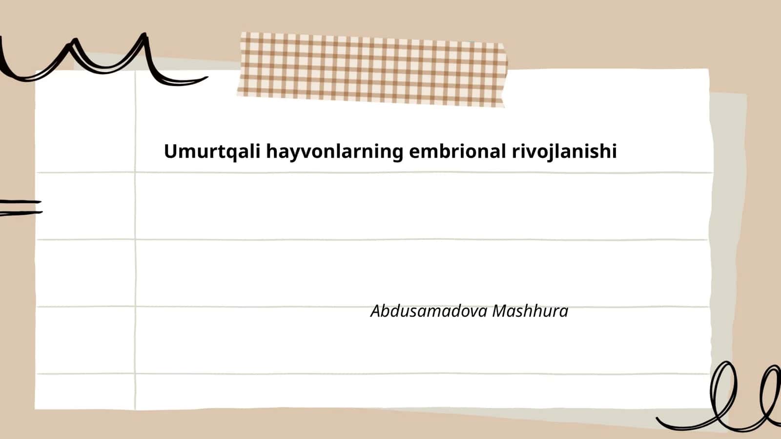 Umurtqali hayvonlarning embrional rivojlanishi