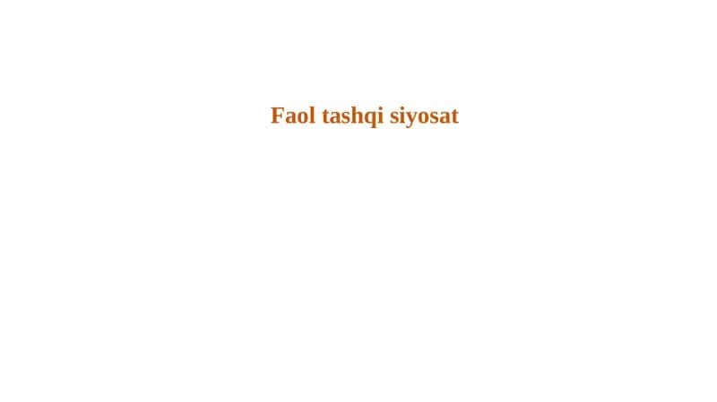 Faol tashqisiy operatsiyalar