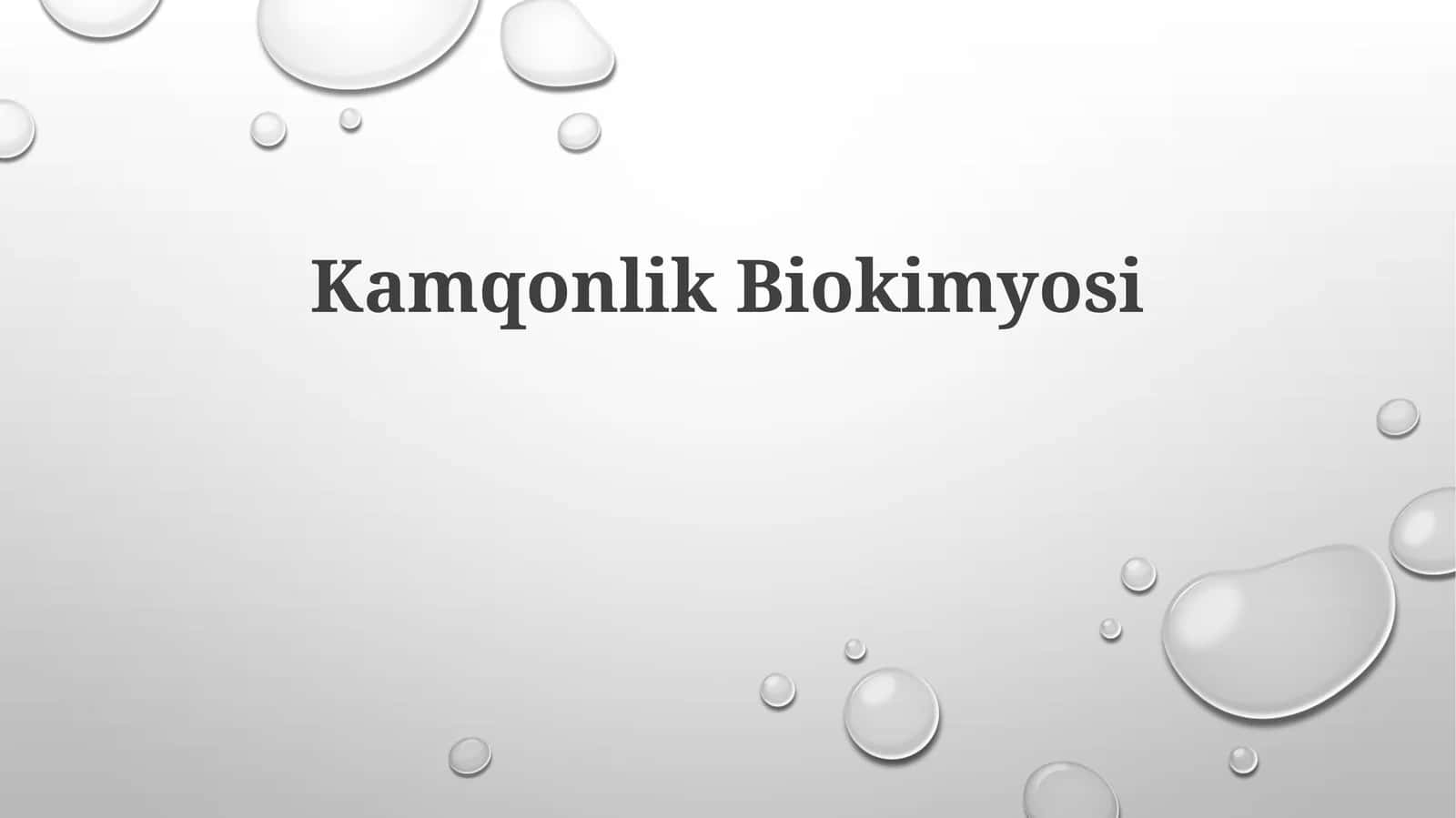 Kamqonlik Biokimyosi