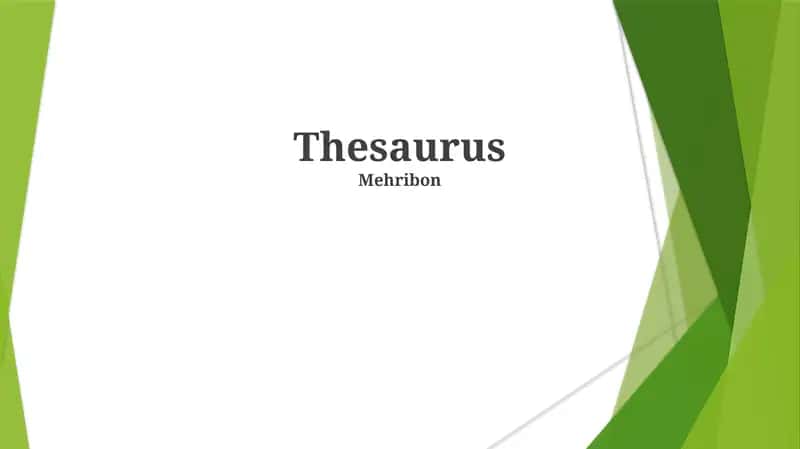 Thesaurus