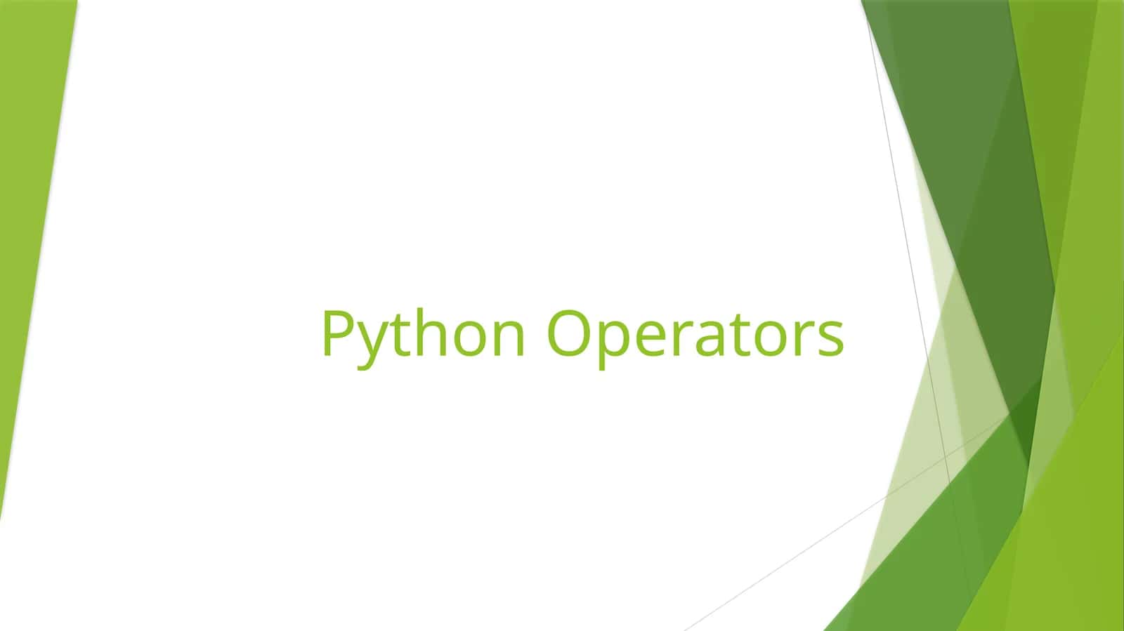 Python Operators