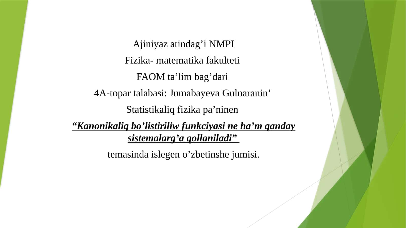 Ajiniyazatindag’i NMPI