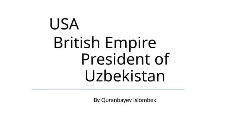 Uzbekistan: Leadership and Modernization