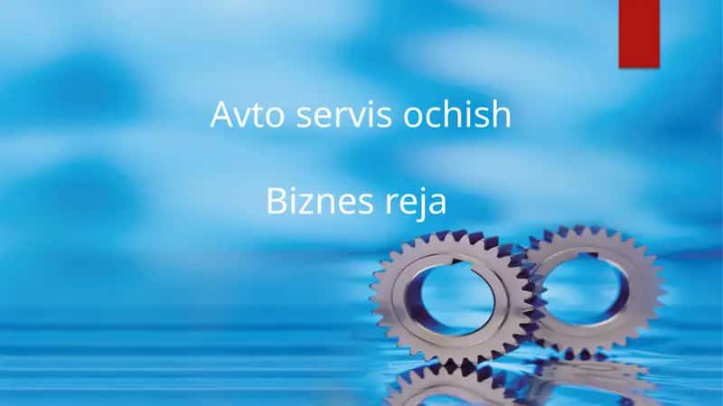 avtoservis ochish