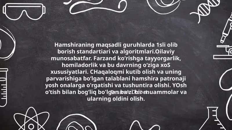 Hamshiraning maqsadli guruhlarda 1-si