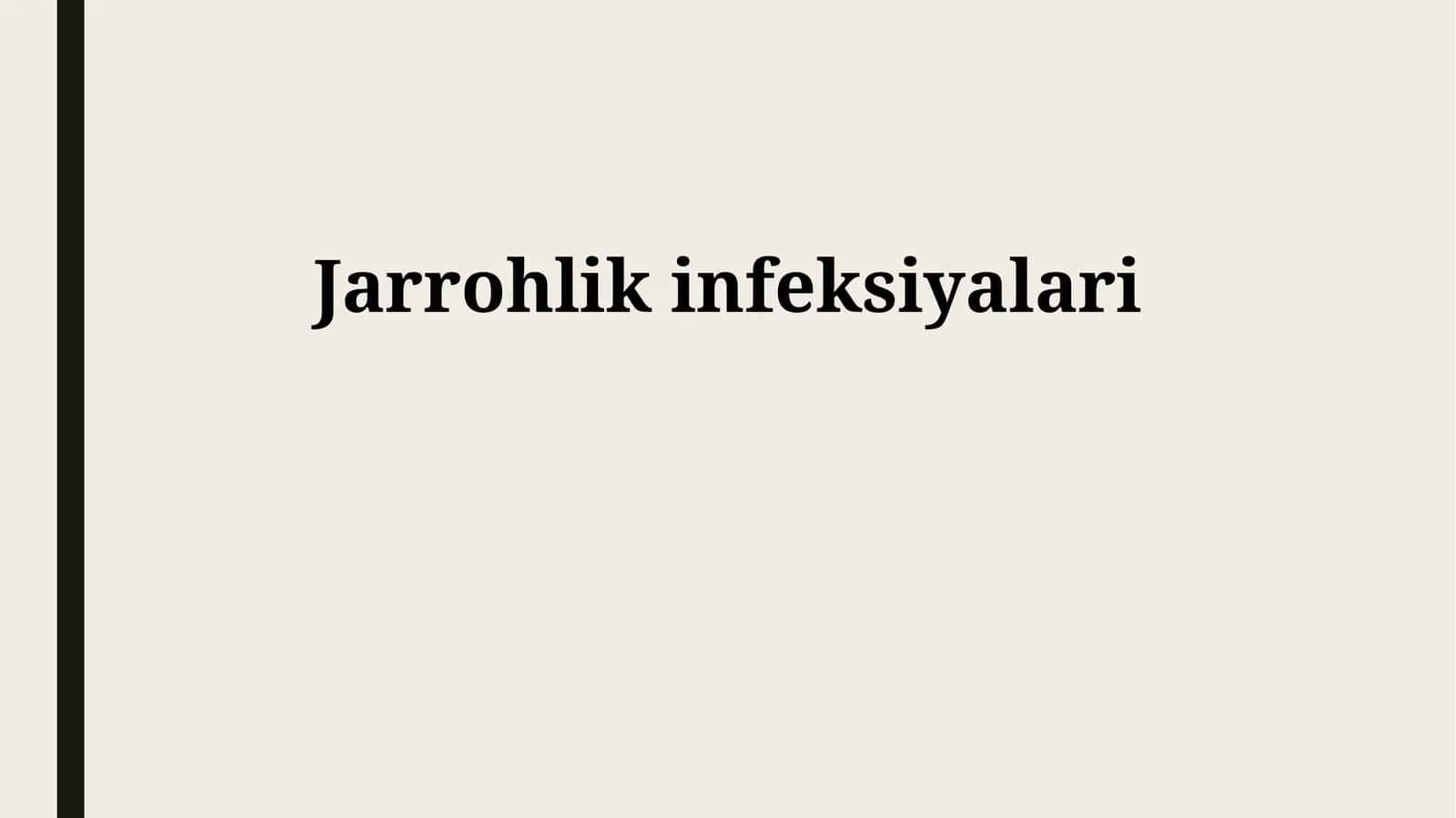 Jarrohlik infeksiyalari