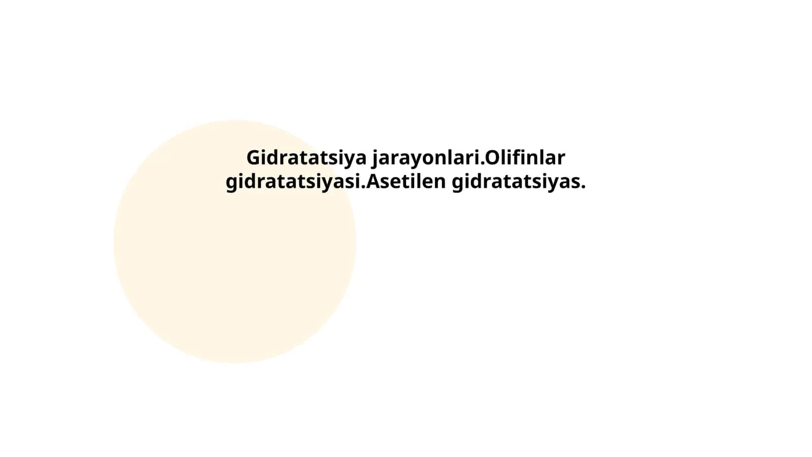Gidratatsiya jarayonlari.Olifinlar gidratatsiyasi.Asetilen gidratatsiyas