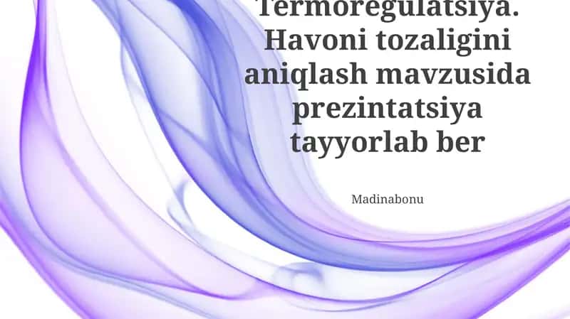 Termoregulyatsiya Mexanizmlari va Atrof-muhit Omillari